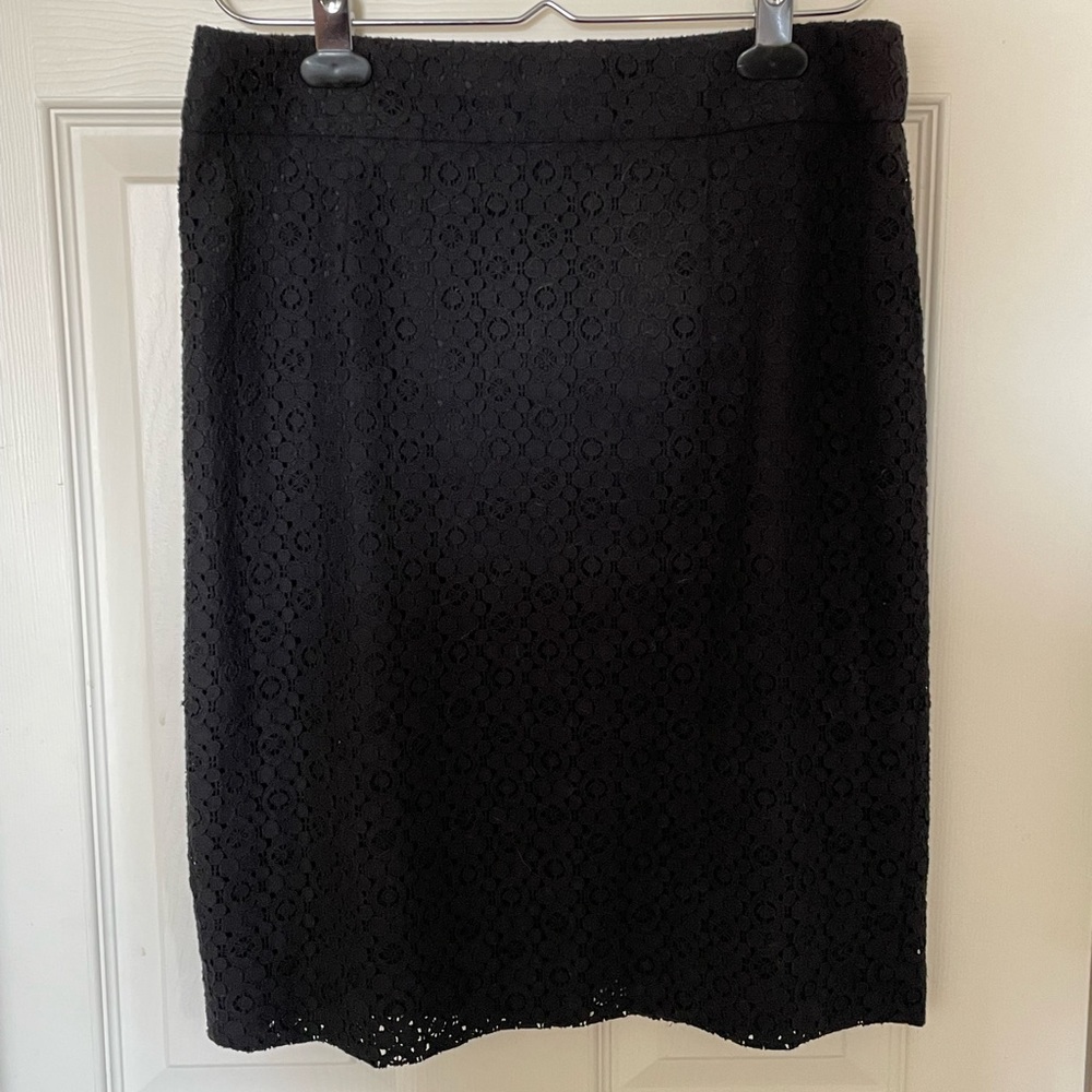 Banana Republic Black Lace Pencil Skirt